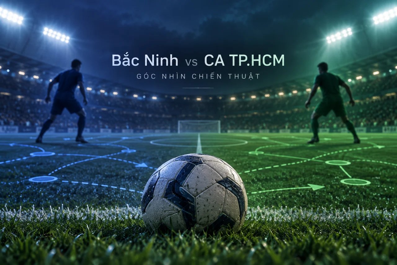 Ảnh minh họa góc nhìn chiến thuật: Bắc Ninh vs CA TP.HCM.