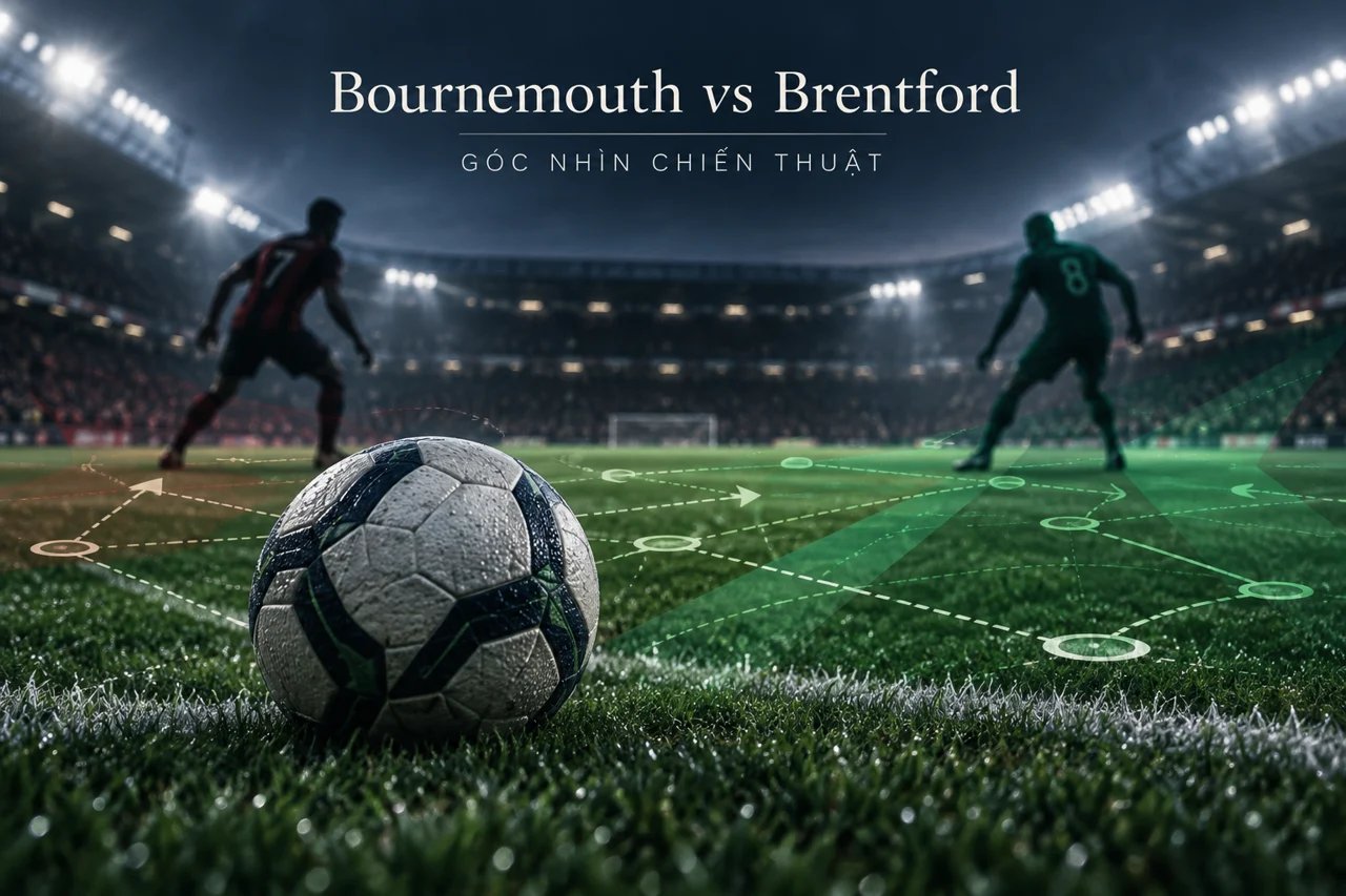 Ảnh minh họa góc nhìn chiến thuật: Bournemouth vs Brentford.