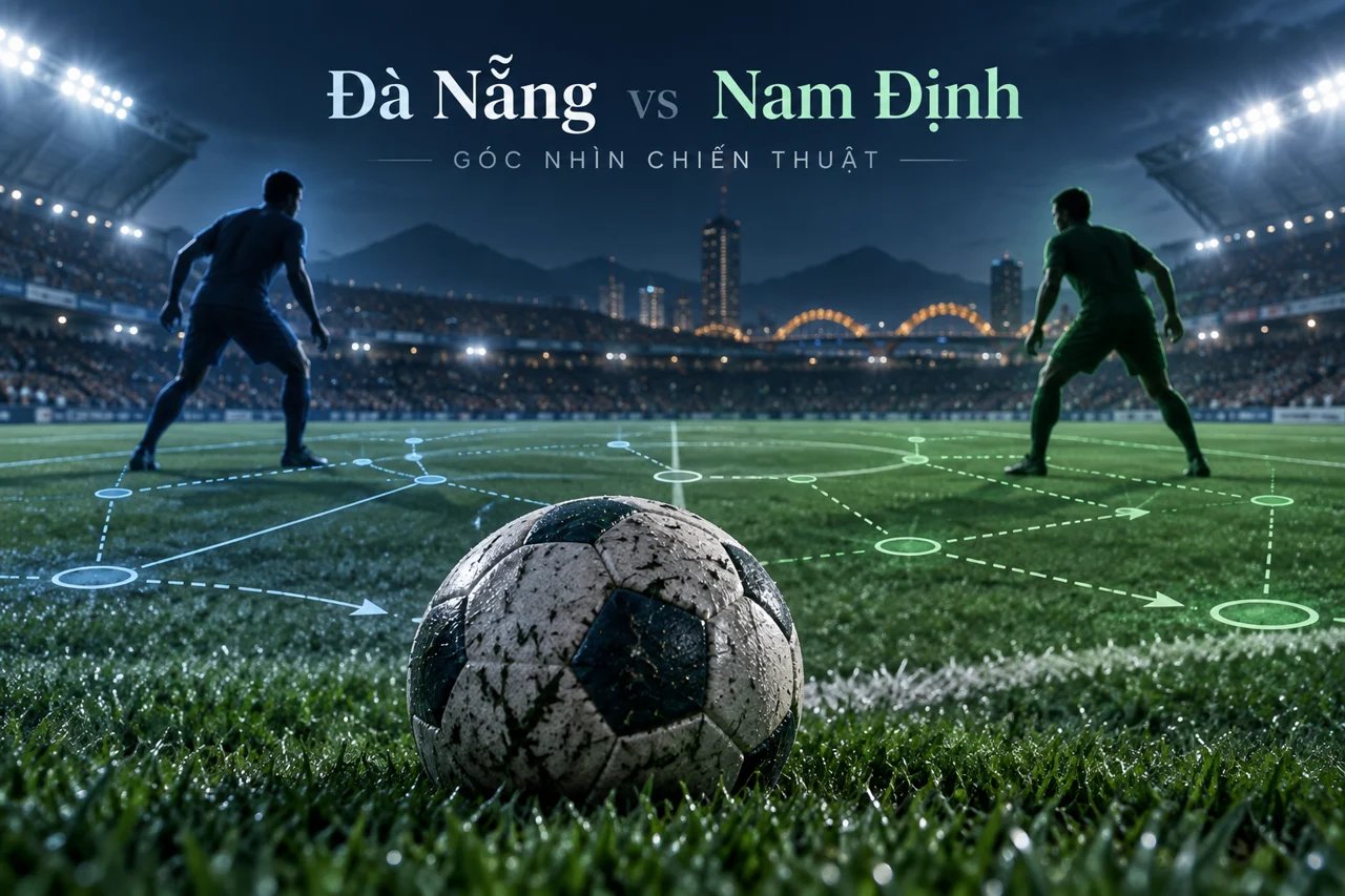 Ảnh minh họa góc nhìn chiến thuật: Đà Nẵng vs Nam Định.