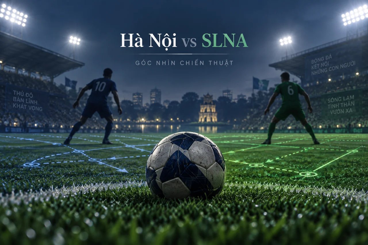 Ảnh minh họa góc nhìn chiến thuật: Hà Nội vs SLNA.