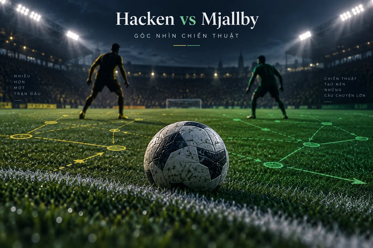 Ảnh minh họa góc nhìn chiến thuật: Hacken vs Mjallby.