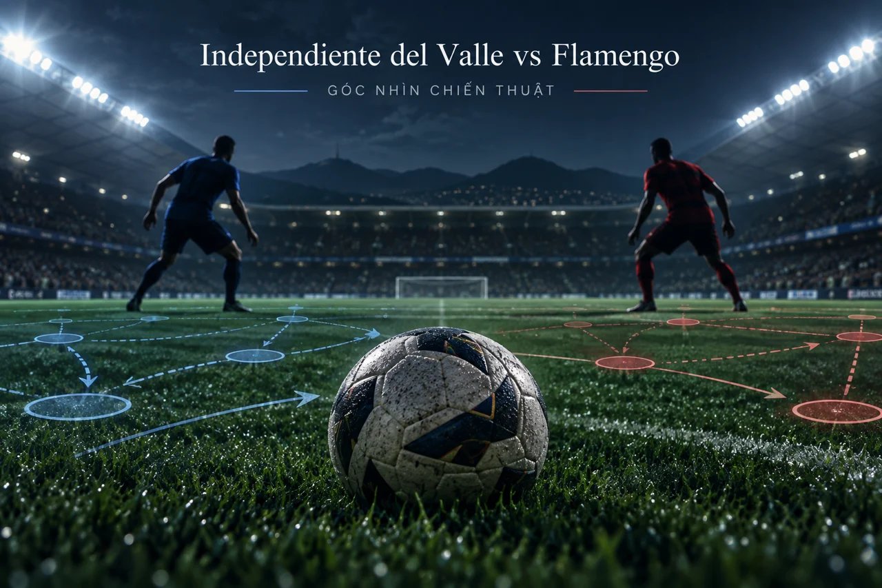 Ảnh minh họa góc nhìn chiến thuật: Independiente del Valle vs Flamengo.