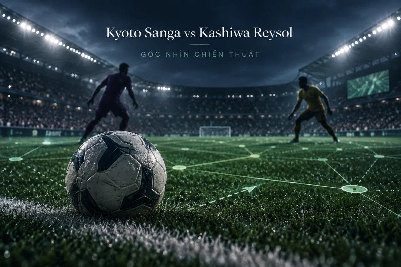Ảnh minh họa góc nhìn chiến thuật: Kyoto Sanga vs Kashiwa Reysol.