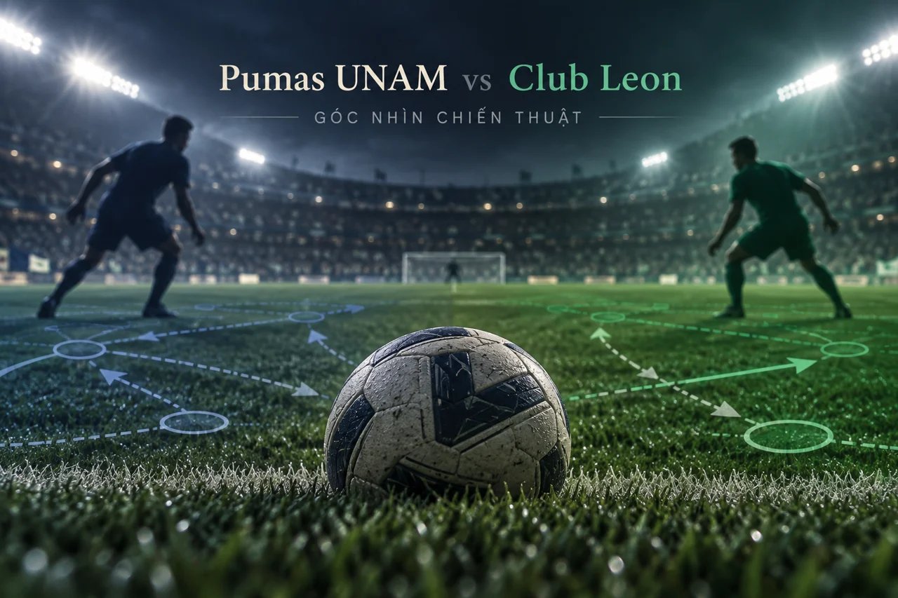 Ảnh minh họa góc nhìn chiến thuật: Pumas UNAM vs Club Leon.