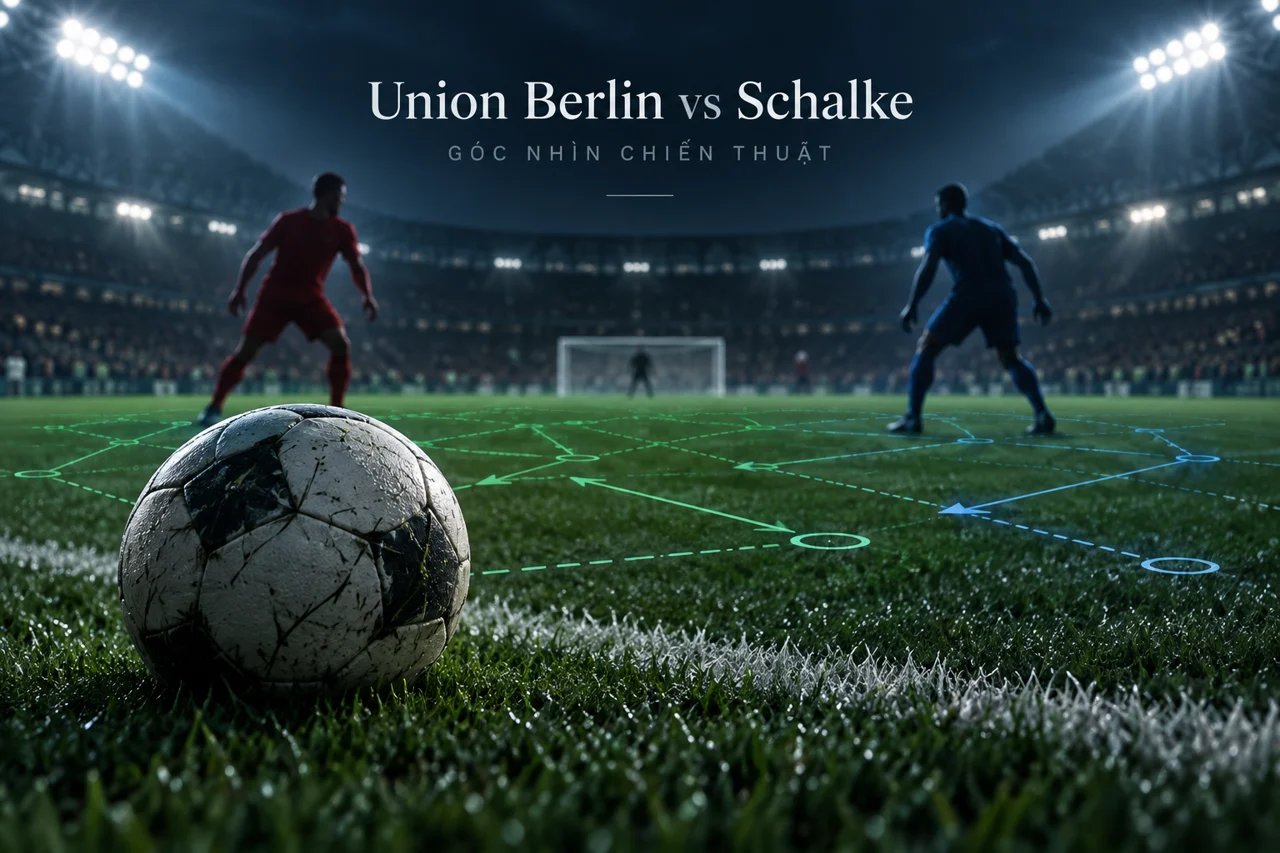 Ảnh minh họa góc nhìn chiến thuật: Union Berlin vs Schalke.