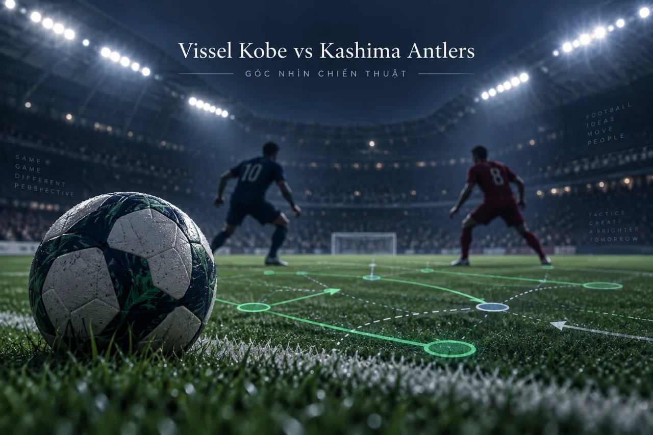 Ảnh minh họa góc nhìn chiến thuật: Vissel Kobe vs Kashima Antlers.