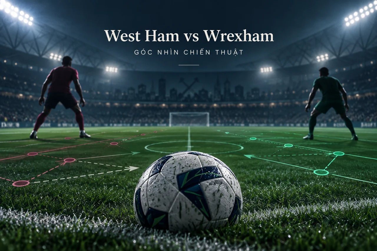 Ảnh minh họa góc nhìn chiến thuật: West Ham vs Wrexham.